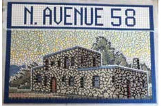 Sidewalk mosaic: N. Avenue 58